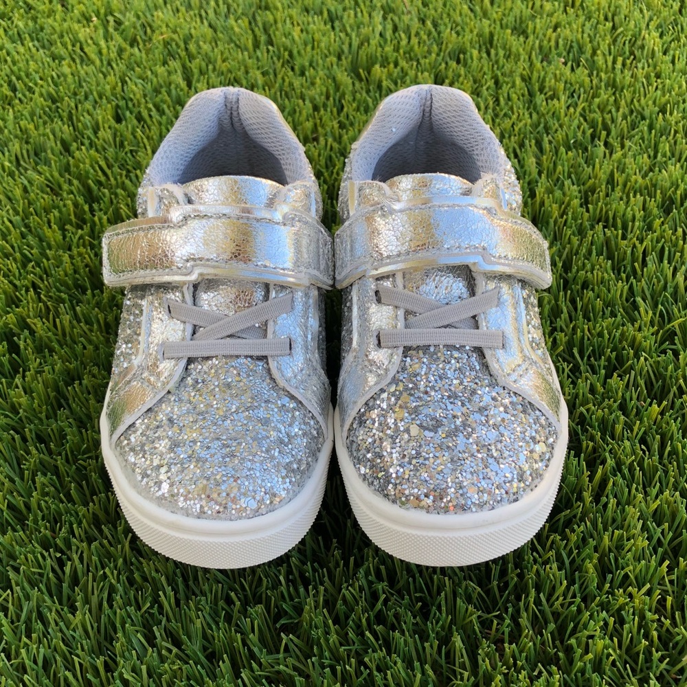 Nina silver glitter sparkle toddler sneakers